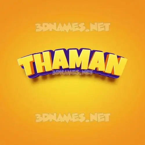 thaman in Orange Toon style - 3D name wallpaper thaman in Orange Toon style - 3D name wallpaper