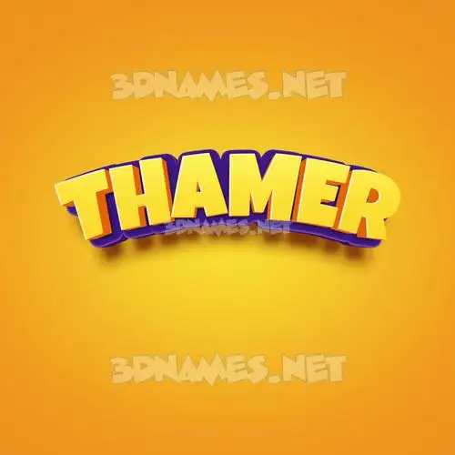 thamer in Orange Toon style - 3D name wallpaper thamer in Orange Toon style - 3D name wallpaper