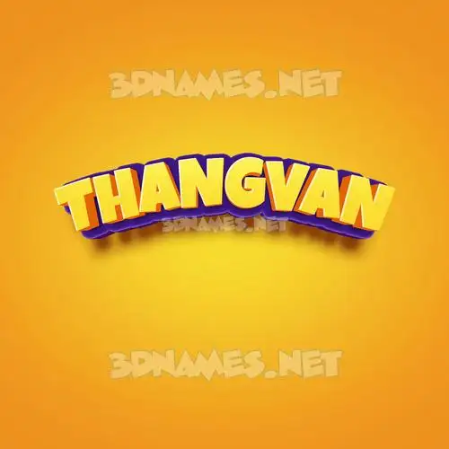 thangvan in Orange Toon style - 3D name wallpaper thangvan in Orange Toon style - 3D name wallpaper