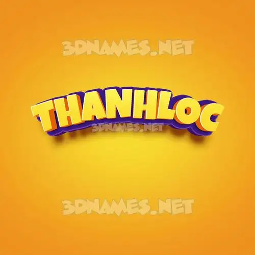 thanhloc in Orange Toon style - 3D name wallpaper