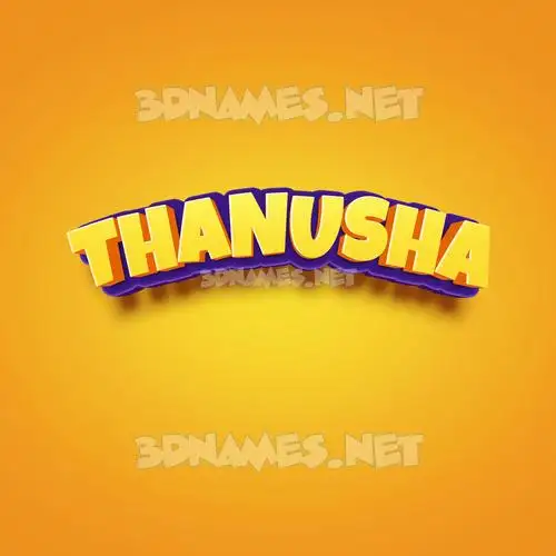 thanusha in Orange Toon style - 3D name wallpaper thanusha in Orange Toon style - 3D name wallpaper