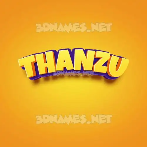 thanzu in Orange Toon style - 3D name wallpaper thanzu in Orange Toon style - 3D name wallpaper