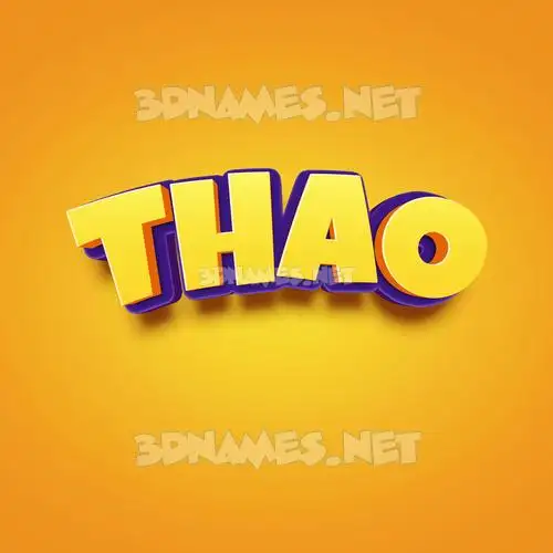 thao in Orange Toon style - 3D name wallpaper thao in Orange Toon style - 3D name wallpaper