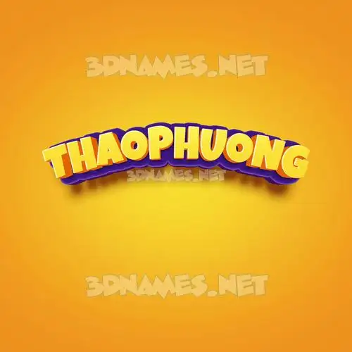 thaophuong in Orange Toon style - 3D name wallpaper thaophuong in Orange Toon style - 3D name wallpaper