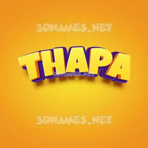 thapa in Orange Toon style - 3D name wallpaper thapa in Orange Toon style - 3D name wallpaper