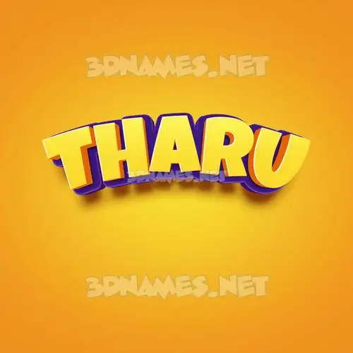 tharu in Orange Toon style - 3D name wallpaper tharu in Orange Toon style - 3D name wallpaper