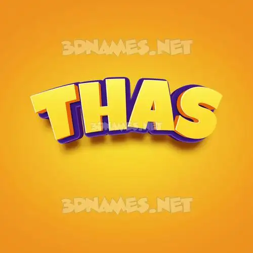 thas in Orange Toon style - 3D name wallpaper thas in Orange Toon style - 3D name wallpaper