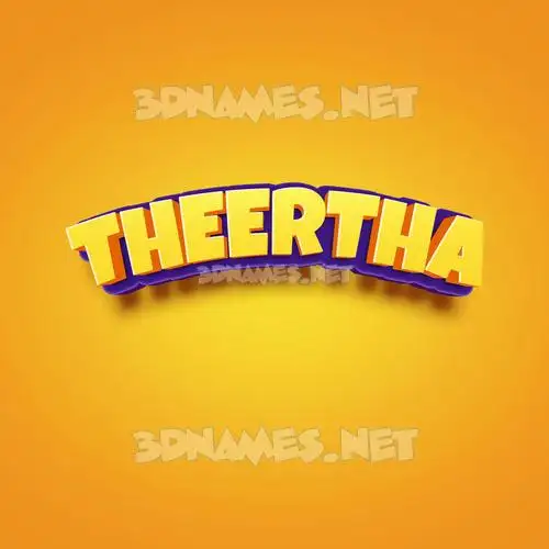 theertha in Orange Toon style - 3D name wallpaper theertha in Orange Toon style - 3D name wallpaper