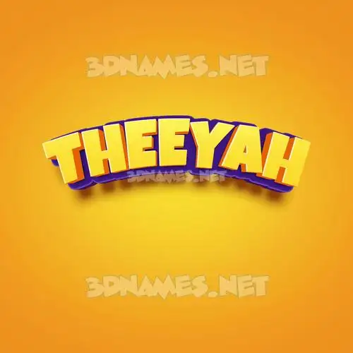 theeyah in Orange Toon style - 3D name wallpaper theeyah in Orange Toon style - 3D name wallpaper
