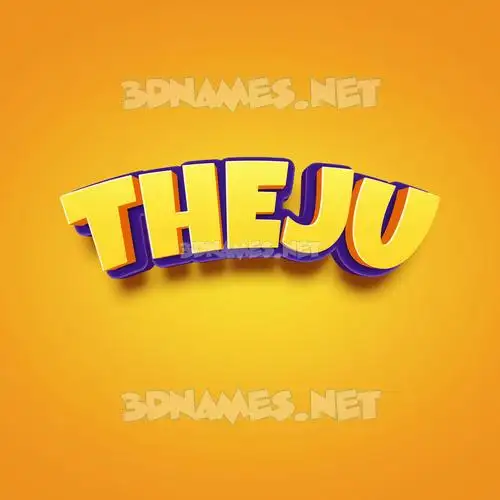 theju in Orange Toon style - 3D name wallpaper theju in Orange Toon style - 3D name wallpaper