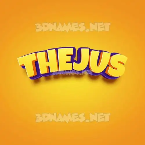 thejus in Orange Toon style - 3D name wallpaper