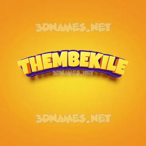 thembekile in Orange Toon style - 3D name wallpaper