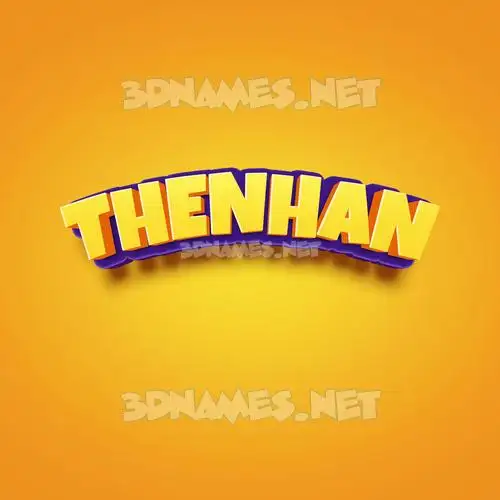 thenhan in Orange Toon style - 3D name wallpaper thenhan in Orange Toon style - 3D name wallpaper