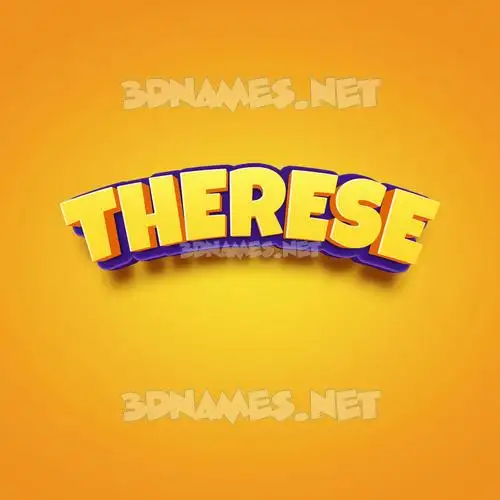 therese in Orange Toon style - 3D name wallpaper