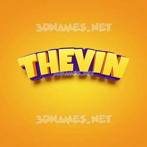 thevin in Orange Toon style - 3D name wallpaper