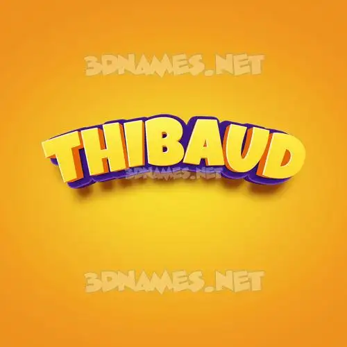 thibaud in Orange Toon style - 3D name wallpaper