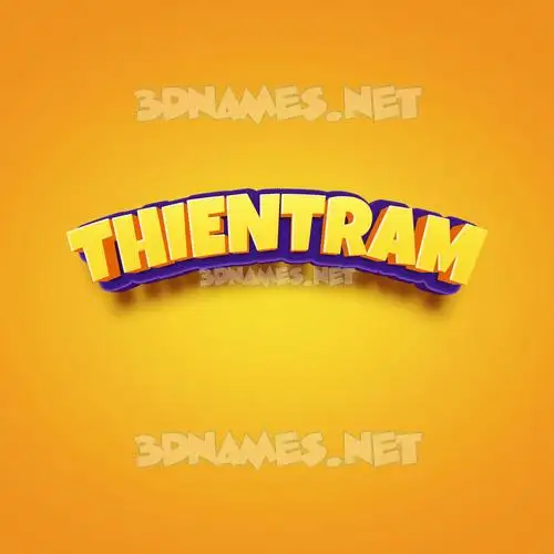 thientram in Orange Toon style - 3D name wallpaper thientram in Orange Toon style - 3D name wallpaper
