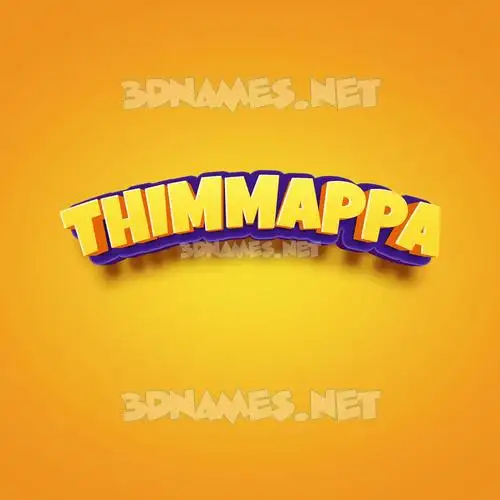 thimmappa in Orange Toon style - 3D name wallpaper