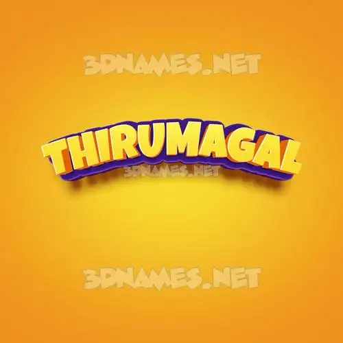 thirumagal in Orange Toon style - 3D name wallpaper thirumagal in Orange Toon style - 3D name wallpaper