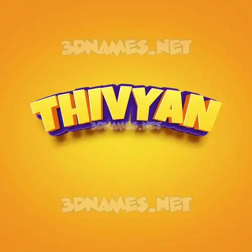 thivyan in Orange Toon style - 3D name wallpaper thivyan in Orange Toon style - 3D name wallpaper
