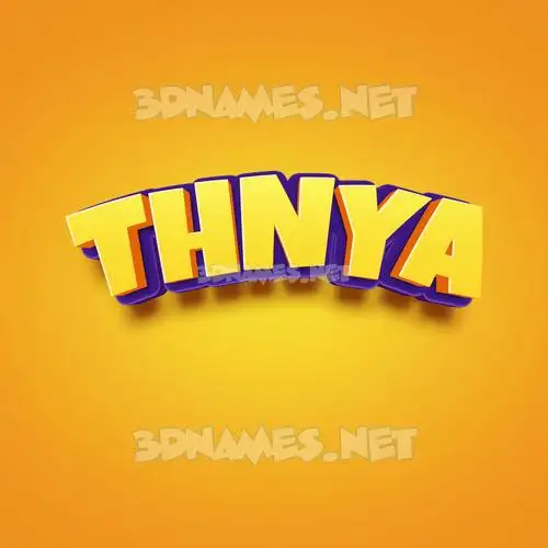 thnya in Orange Toon style - 3D name wallpaper thnya in Orange Toon style - 3D name wallpaper