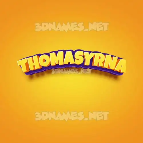 thomasyrna in Orange Toon style - 3D name wallpaper thomasyrna in Orange Toon style - 3D name wallpaper