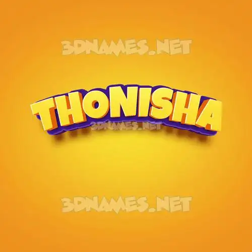 thonisha in Orange Toon style - 3D name wallpaper thonisha in Orange Toon style - 3D name wallpaper