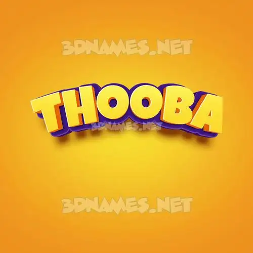 thooba in Orange Toon style - 3D name wallpaper thooba in Orange Toon style - 3D name wallpaper