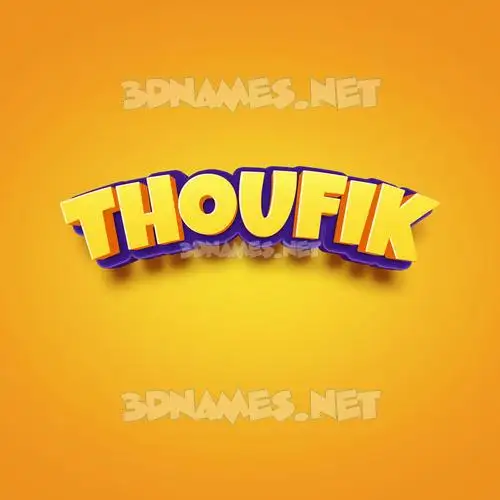 thoufik in Orange Toon style - 3D name wallpaper thoufik in Orange Toon style - 3D name wallpaper