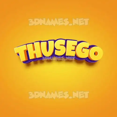 thusego in Orange Toon style - 3D name wallpaper