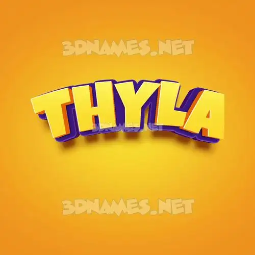 thyla in Orange Toon style - 3D name wallpaper thyla in Orange Toon style - 3D name wallpaper