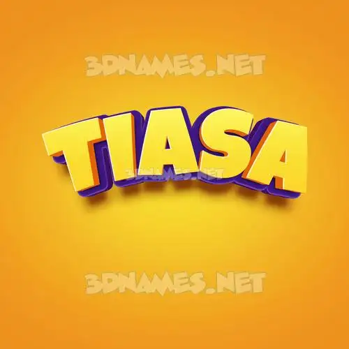 tiasa in Orange Toon style - 3D name wallpaper tiasa in Orange Toon style - 3D name wallpaper