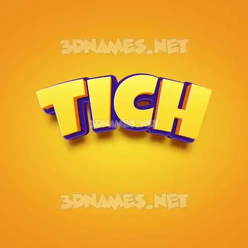 tich in Orange Toon style - 3D name wallpaper tich in Orange Toon style - 3D name wallpaper