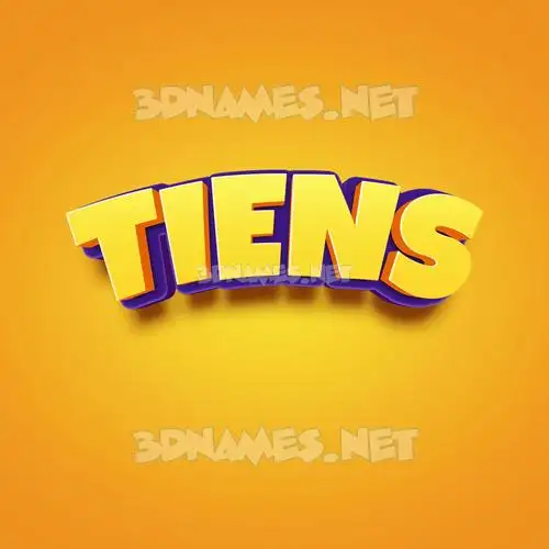 tiens in Orange Toon style - 3D name wallpaper tiens in Orange Toon style - 3D name wallpaper