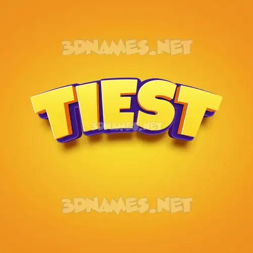 tiest in Orange Toon style - 3D name wallpaper tiest in Orange Toon style - 3D name wallpaper