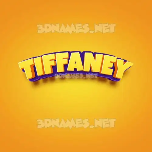 tiffaney in Orange Toon style - 3D name wallpaper