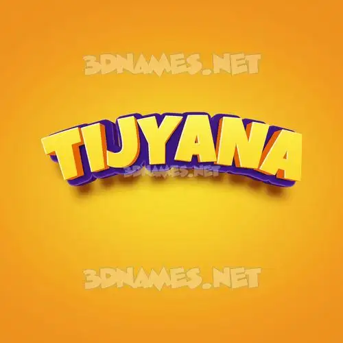 tijyana in Orange Toon style - 3D name wallpaper
