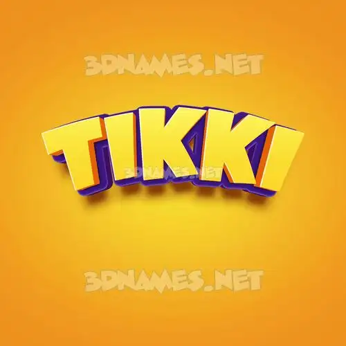 tikki in Orange Toon style - 3D name wallpaper tikki in Orange Toon style - 3D name wallpaper