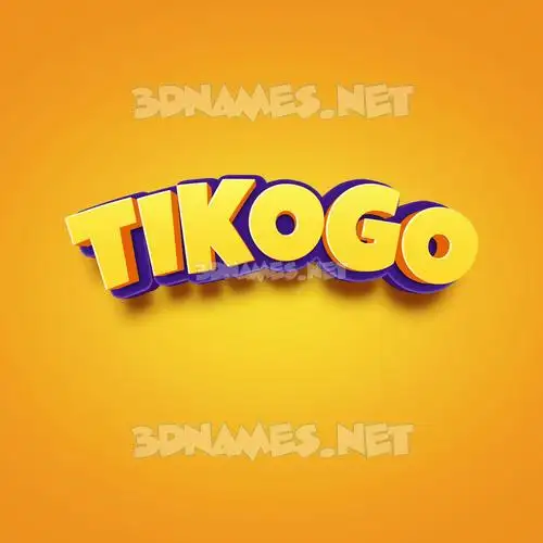 tikogo in Orange Toon style - 3D name wallpaper tikogo in Orange Toon style - 3D name wallpaper