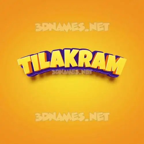 tilakram in Orange Toon style - 3D name wallpaper tilakram in Orange Toon style - 3D name wallpaper
