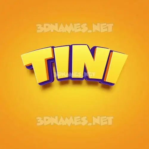 tini in Orange Toon style - 3D name wallpaper tini in Orange Toon style - 3D name wallpaper