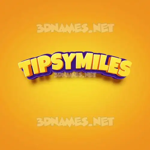 tipsymiles in Orange Toon style - 3D name wallpaper