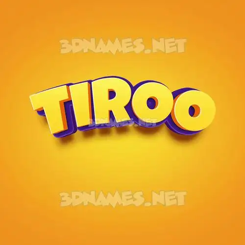 tiroo in Orange Toon style - 3D name wallpaper tiroo in Orange Toon style - 3D name wallpaper