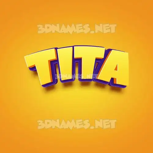 tita in Orange Toon style - 3D name wallpaper tita in Orange Toon style - 3D name wallpaper