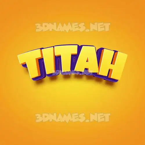 titah in Orange Toon style - 3D name wallpaper titah in Orange Toon style - 3D name wallpaper