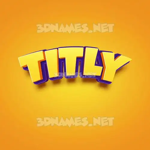 titly in Orange Toon style - 3D name wallpaper titly in Orange Toon style - 3D name wallpaper