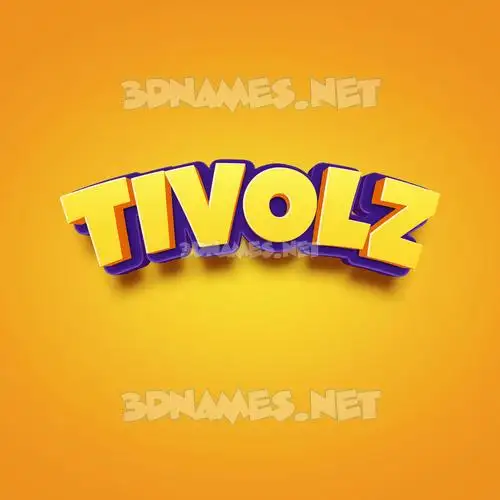 tivolz in Orange Toon style - 3D name wallpaper tivolz in Orange Toon style - 3D name wallpaper