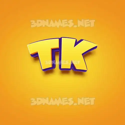 tk in Orange Toon style - 3D name wallpaper tk in Orange Toon style - 3D name wallpaper