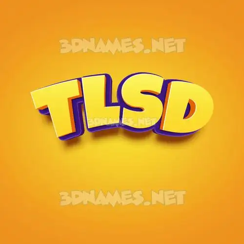 tlsd in Orange Toon style - 3D name wallpaper