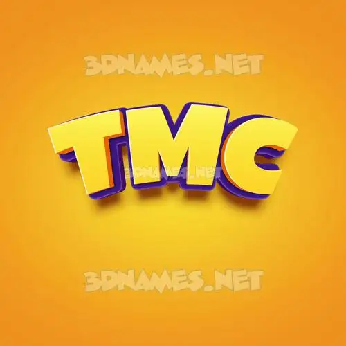 tmc in Orange Toon style - 3D name wallpaper